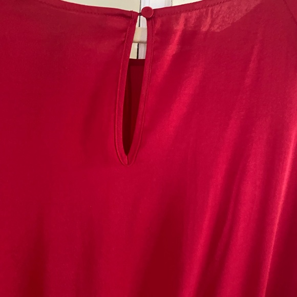 NWT BCBG MaxAzria Iselin Red Drape Front Dress - Picture 5 of 6